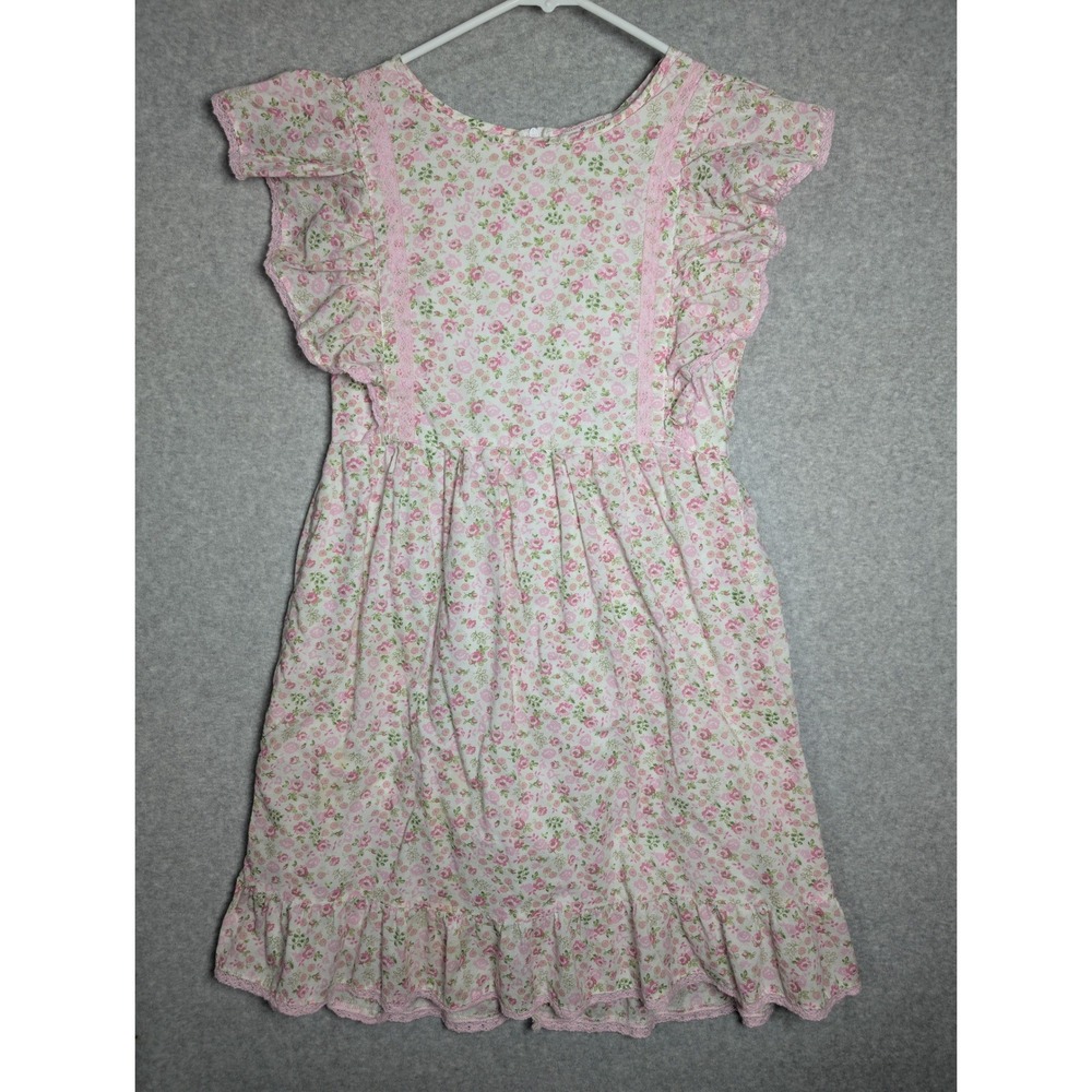 American Girl x LoveShackFancy Girls Pink‎ Floral Flutter Sleeve Dress Size 16